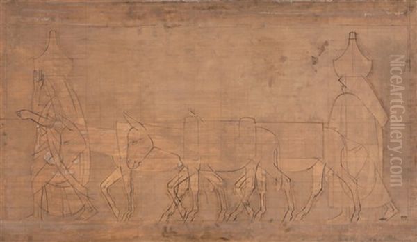 Procession De Femmes Et D'anes - view 1