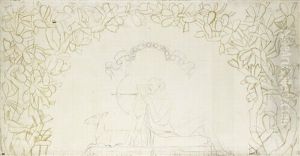 Etude De Decor Pour La Salle De Bains De Mrs. Charles S. Payson by Bernard Boutet De Monvel
