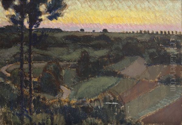 Environs De Nemours, Crepuscule - view 1