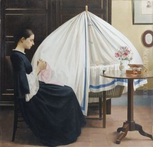 Delfina Devant Le Berceau De Sylvie