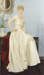Madame La Duchesse De Brissac En Robe Du Soir by Bernard Boutet De Monvel