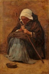 La Mendiante by Louis Maurice Boutet de Monvel