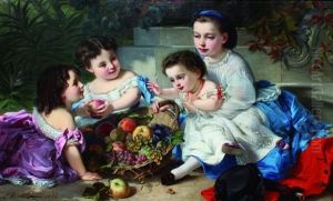 Les Soeurs Et La Corbeille De Fruit