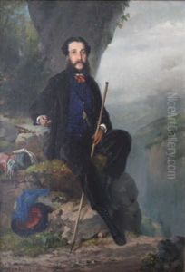 Homme Assis Sur Un Rocher