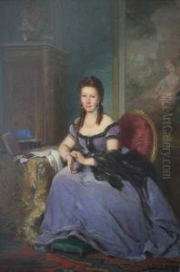 Femme Assise Dans Un Fauteuil