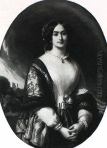 Le Portrait De La Duchesse D'albe by Charles Edouard Boutibonne