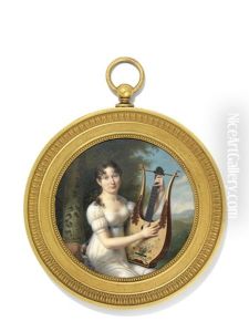 Felicite-louise-julie-constance De Durfort, Marquise De Beurnonville (1782-1808) In A Landscape Playing A Lyre