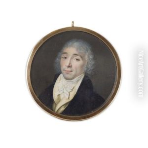 Portrait Miniature Of A Gentleman by Joseph Marie Bouton