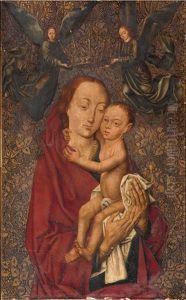 Vierge A L"enfant Couronnee Par Des Anges by Dieric the Elder Bouts