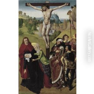 The Crucifixion With The Virgin Mary, The Magdalene And St. John by Dieric the Younger Bouts
