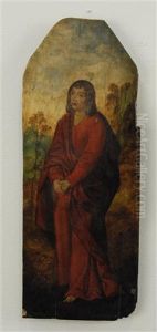 Saint In Landscape by Aelbrecht Bouts