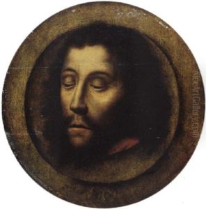 Das Haupt Johannes Des Taufers Auf Einer Goldenen Schale Das Haupt Johannes Des Taufers Auf Einer Goldenen Schale
