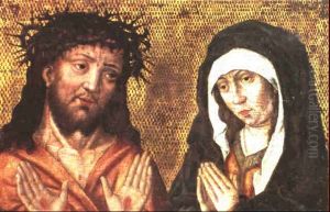 Scene Biblique: Christ Et Mere De Douleurs by Aelbrecht Bouts