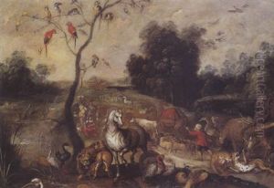 Entree Dans L'arche De Noe by Frederik Bouttats the Elder