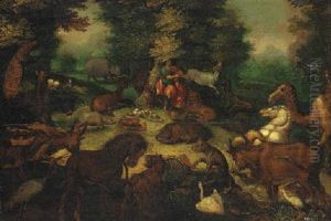 Orpheus Charming The Animals by Frederik Bouttats the Elder