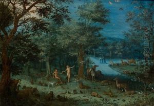 Adam Et Eve Dans Le Jardin D'eden