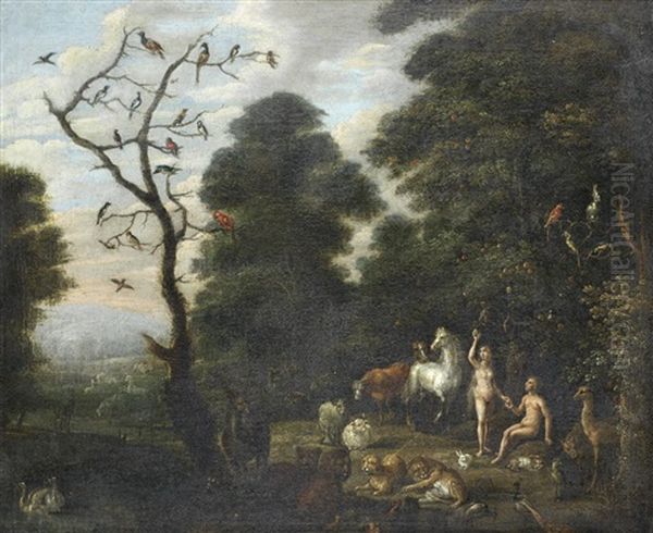Adam And Eve In The Garden Of Eden - view 1