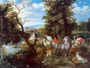 Einzug Der Tiere In Die Arche Noah by Jacob Bouttats