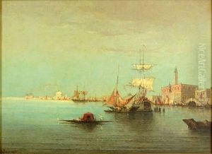 Venetian Canal by Joseph-Antoine Bouvard