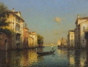 Canal Scene, Venice by Joseph-Antoine Bouvard