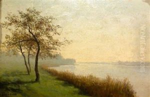 Paysage Au Bord De L'eau by Gustavus Arthur Bouvier
