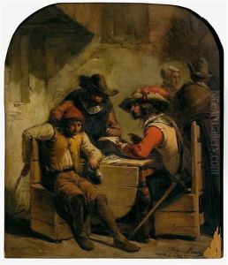 Escena De Taberna by Firmin Bouvy