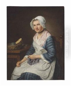 A Girl Knitting A Girl Knitting