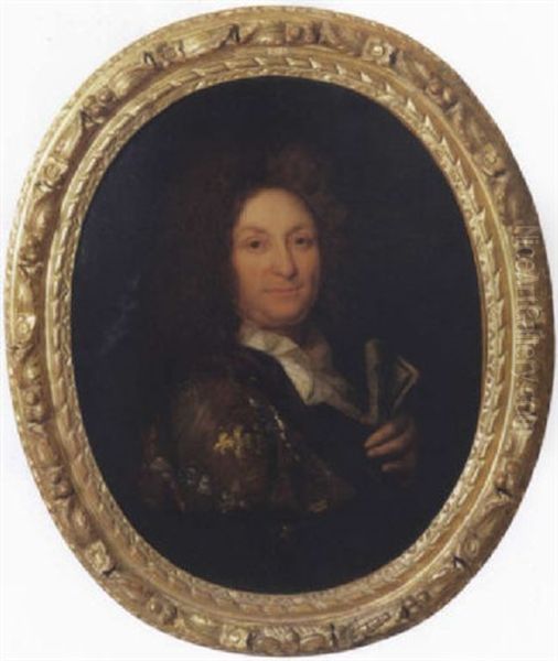 Portrait D'homme En Buste, Un Document Dans La Main Gauche - view 1