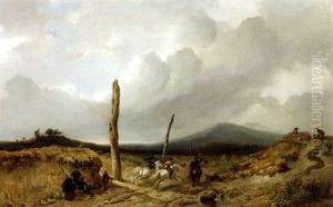 Huntsmen On Horseback In An Extensive Landscape Huntsmen On Horseback In An Extensive Landscape