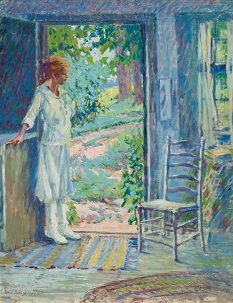 Young Girl By A Doorway - view 1