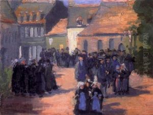 Figures And Nuns On A Village Street