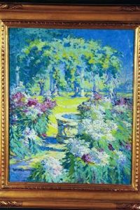 Garden Scene With Trellis by Harriette Bowdoin