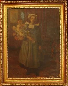 Woman With Chrysanthemums