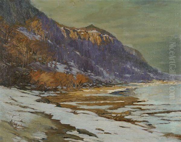 Icy River Winter Landscape - view 1