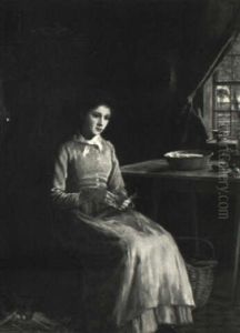 Preparing For Dinner by George Newall Bowers