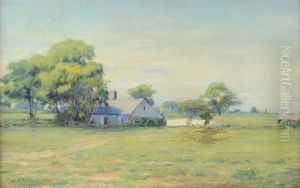 Farm Pastoral Scene by George Newell Bowers