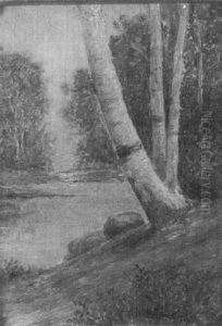 Birches At Riverside by Frank Louville Bowie