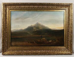 Fisherman In A Mountainous Landscape