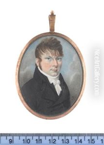 A Gentleman, Wearing Black Frock Coat, Black Solitaire, White Stock And Cravat