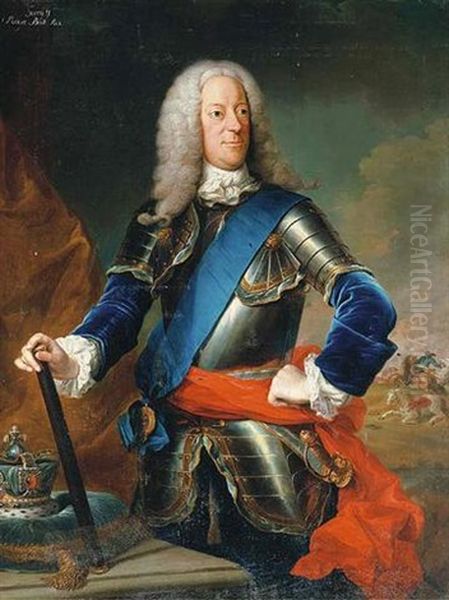 Portrait Of George Ii In Military Uniform, Wearing The Sash Of The Order Of The Garter - view 1
