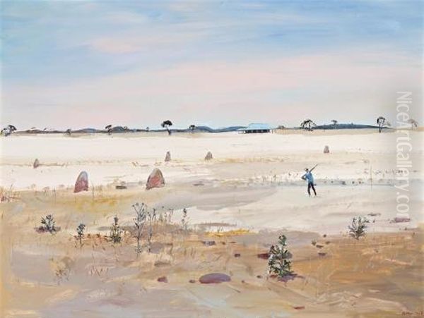 Wimmera Landscape With Hunter - view 1