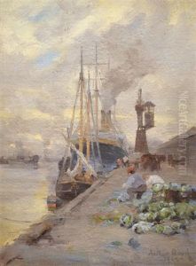 Docked Ship by Arthur Merric Boyd