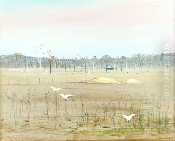 Landscape With Birds And Distant Building - view 1