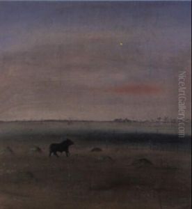 Bull In A Dusk Landscape
