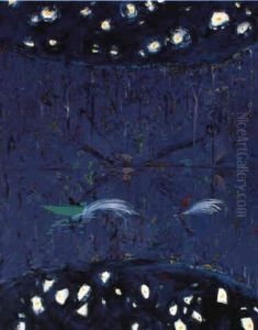 Starry Night And Water Skier by Arthur Merric Boyd