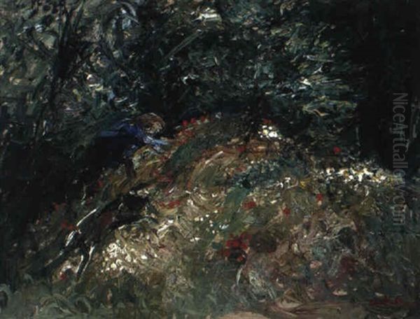 Child Picking Wildflowers - view 1