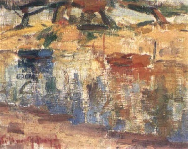 Moored Boats On The River, 1939 - view 1