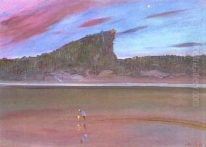 Shoalhaven Riverbank With Pulpit Rock by Arthur Merric Boyd
