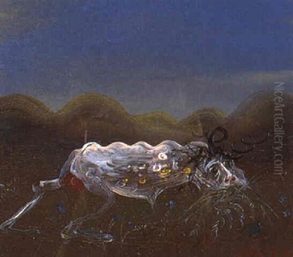 Nebuchadnezzar Eating Grass In A Hilly Landscape - view 1