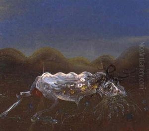 Nebuchadnezzar Eating Grass In A Hilly Landscape